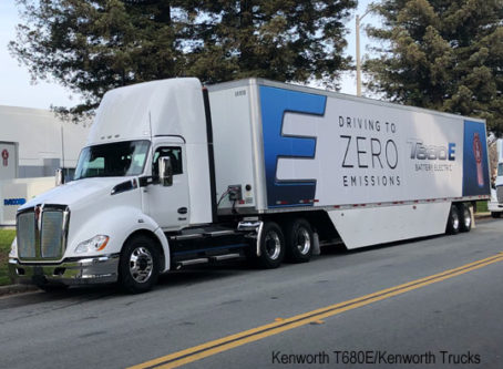 Kenworth T680E battery electric truck, divingn to Zero Emissions