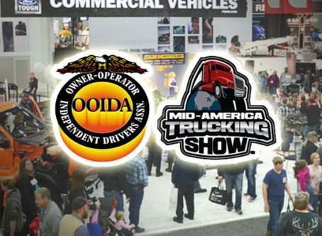 OOIDA, MATS (Mid-America Trucking Show) logos, 2016 MATS floor