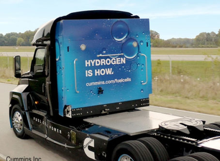 Cummins hydrogen fuel cell tractor, 2019