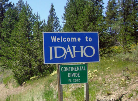 Welcome to Idaho sign, photo by Beatrice Murch