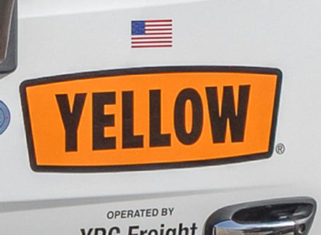 Yellow on side of truck