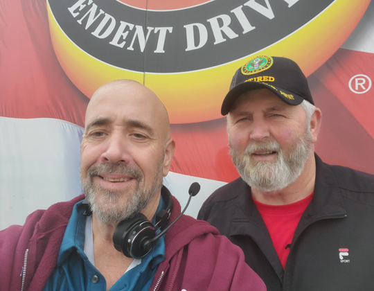 OOIDA's Marty Ellis and OOIDA member Don Talley