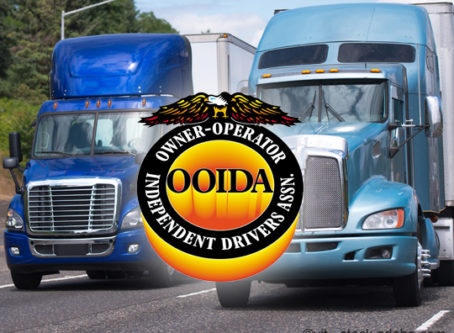 OOIDA fights for the rights of all truckers. OOIDA logo and trucks.