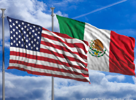 U.S>, Mexico flags