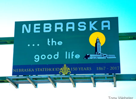 Nebraska the good life sign by Tony Webster