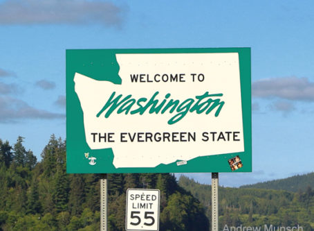 Welcome to Washington sign Photo by Andrew Munsch