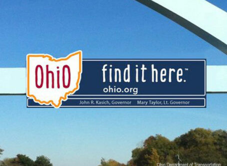 Ohio welcome sign from Ohio DOT