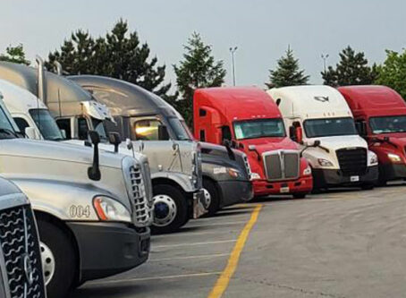 Parked trucks. Image by Marty Ellis, OOIDA