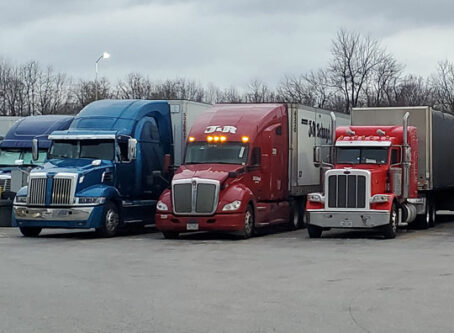 Parked trucks, Photo by Marty Ellis
