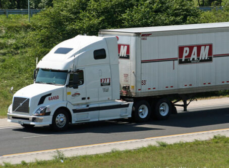 P.A.M. Transportation truck, photo by Luke Coyle