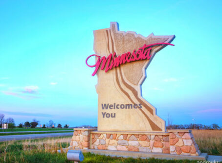 Minnesota welcomes you sign Photo by AndreyKR