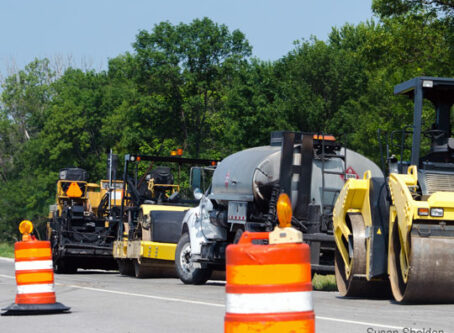 Work Zone, Road construction on interstate. Photo by Susan Sheldon
