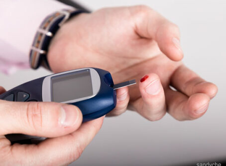 Diabetes glucose level blood test. Photo by sandyche