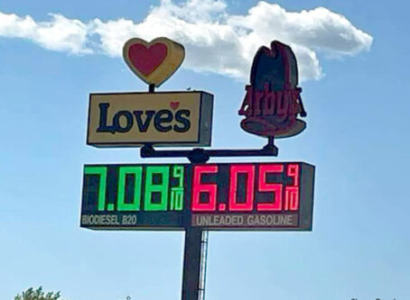 Diesel price in Lodi, Calif. Photo courtesy Shawn Beard.