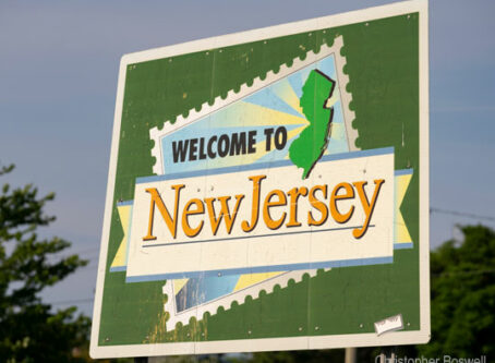 Welcome to New Jersey Highway road sign. Photo by Christopher Boswell