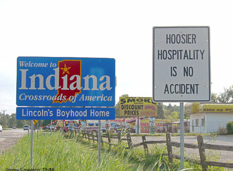 Welcome to Indiana sign photo by Jimmy Emmerson, DVM