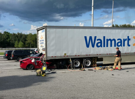 Tesla crash July 6. Photo courtesy of Florida Highway Patrol