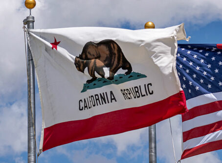California flag. Photo by Jacob Rohrbach