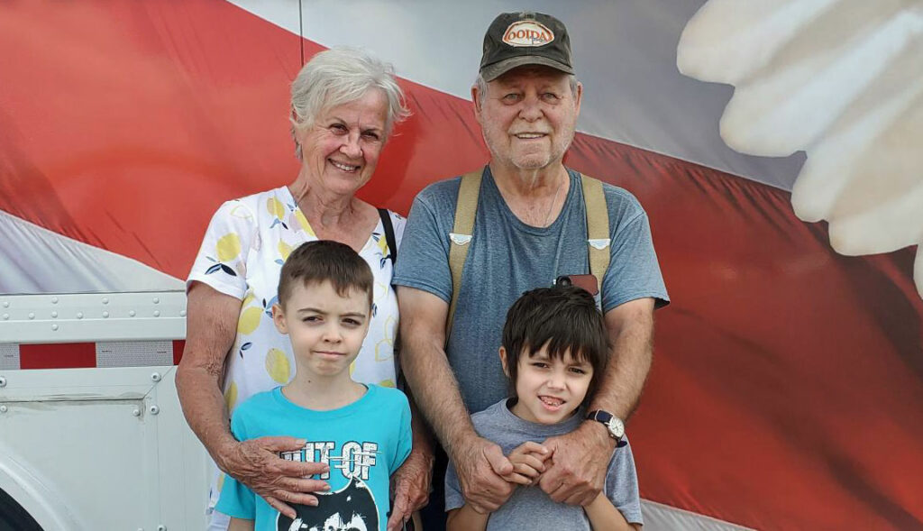 OOIDA life member Howard and Pam Hart and heir great grandsons