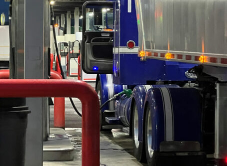 Diesel pumps at Truck World, Hubbard, Ohio. Image by Marty Ellis, OOIDAA
