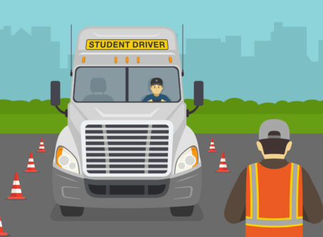 Entry-level driver training graphic by Flatvectors