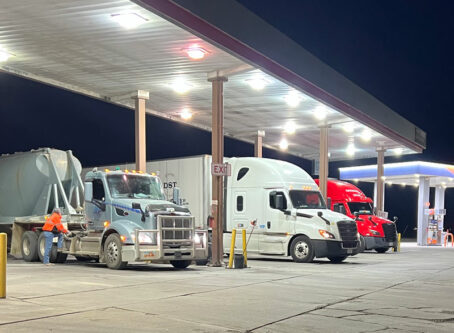 Diesel pumps at the Sparks, Nevada, Petro. Photo by Marty Ellis for OOIDA