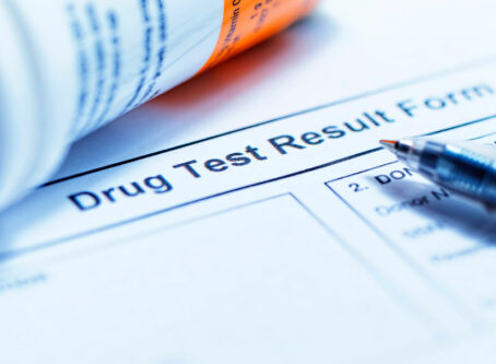 Drug test result form. Image by Cozyta.