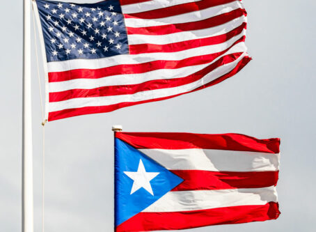 U.S., Puerto Rico flags, image by JRamos