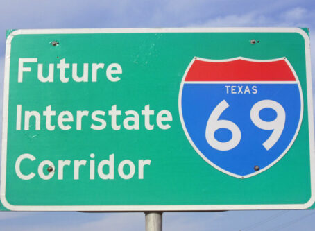 Interstate 69 sign near Laredo, TX Image by Billy Hathorn