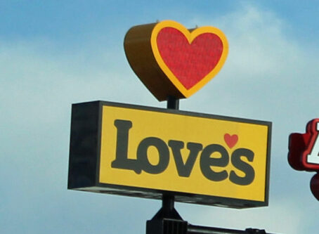 Love's Travel Stop sign. Photo by Chuck Robinson