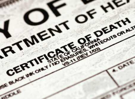 Death certificate image by Laurin Rinder