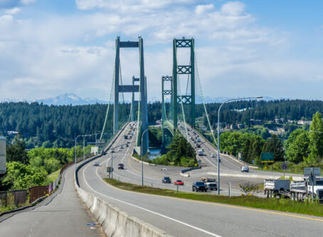 Tacoma Narrows Bridge. Photo by George Cole.