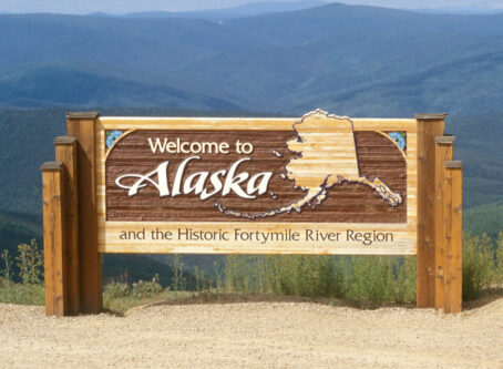 Welcome to Alaska sign. Image courtesy Bureau of Land Management Alaska