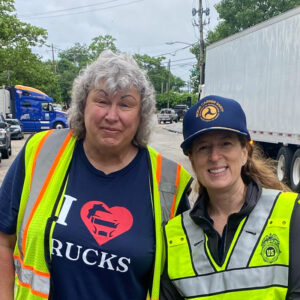 Last year, FMCSA Administrator Robin Hutcheson (right) rode along with OOIDA life member Carmen Anderson.
