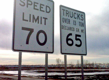 Split speed limit on the Indiana Toll Road. Photo courtesy Indaana Toll Road.