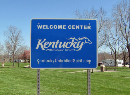 I-76 Kentucky welcome sign. P{hoto by Doug Kerr