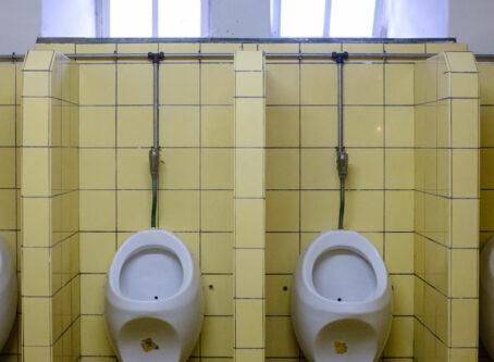 Men's restroom urinals. Phot0 by Sam Van den Brandt Fabrique Imagique