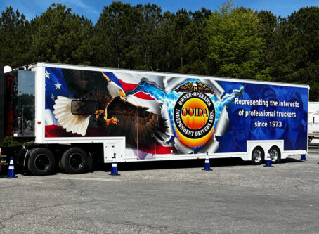 OOIDA tour trailer, the Spirit of the American Trucker. Photo by Marty Ellis for OOIDA