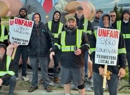 Sysco strikers. Photo courtesy the Teamsters