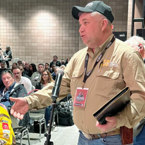 OOIDA's Lewie Pugh at the FMCSA listening session at MATS 2023