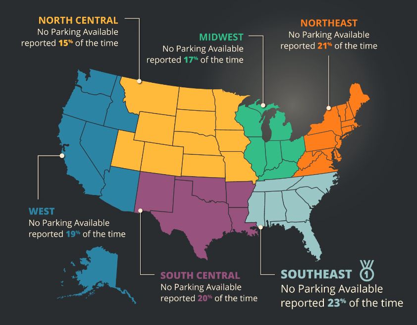 Truck parking regional map