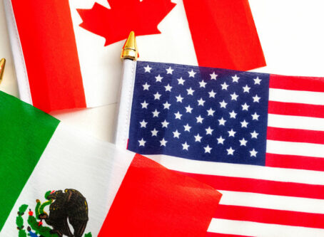 Flags of Mexico, USA and Canada. Image by Victor Moussa