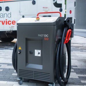 Cummins will market a mobile 50 kilowatt DC electric vehicle fast charger from Heliox in North America.