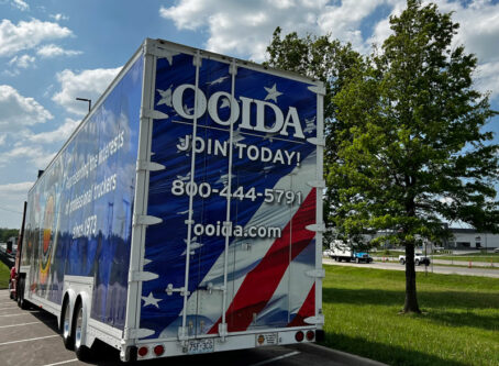 OOIDA tour trailer. Photo by Marty Ellis for OOIDA
