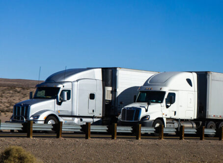 Semi Trucks on the Nevada Highway, USA. Trucking in Nevada , USA By CK