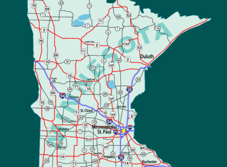 Minnesota map. Image by Stacey Lynn Payne