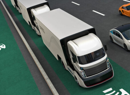 Truck platooning, autonomous large vehicles topic of bills Graphic by chesky