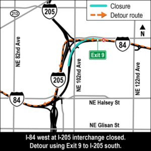Interstate 84 closure planned in Portland, Ore., area